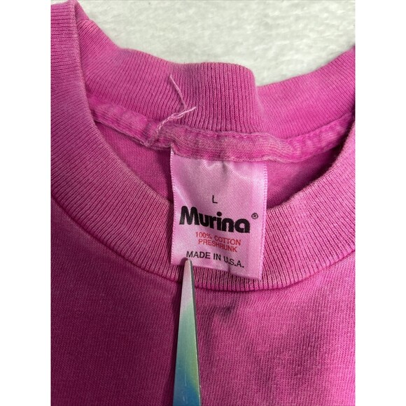 Vtg Pink Single Stitch Hollywood Los Angeles California Graphic T-Shirt Size L - Picture 6 of 9